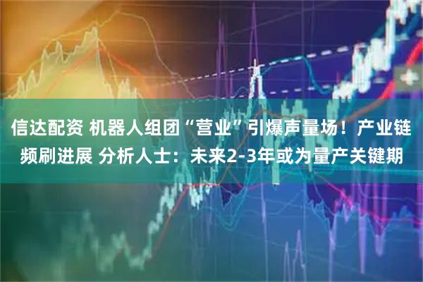 信达配资 机器人组团“营业”引爆声量场！产业链频刷进展 分析人士：未来2-3年或为量产关键期